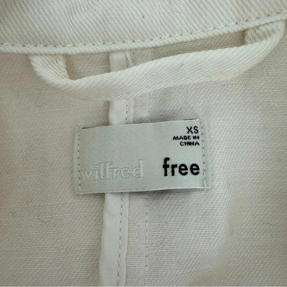 Aritzia Wilfred Free White Abigail chore coat Shacket Denim Jacket Size XS - Picture 13 of 13